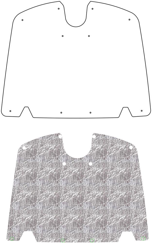 1956-1960 C1 Corvette QuietRide Solutions AcoustiHood Under Trunk Cover Smooth